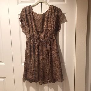 Alice & Olivia chiffon open back dress.